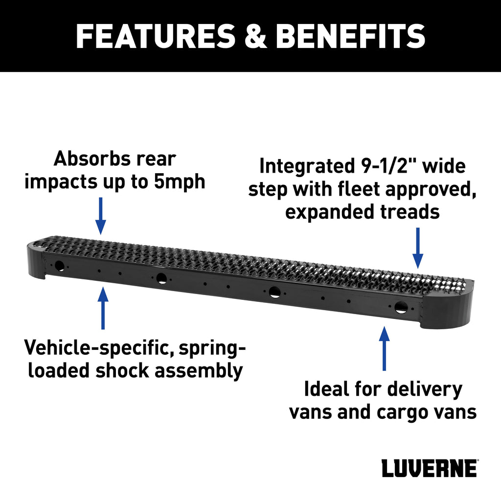 Luverne 415358-571502 Impact Shock-Absorbing Rear Bumper Step; Select Ram ProMaster 3500 - Truck Part Superstore