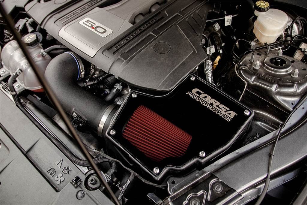 Corsa Performance 419850D CORSA Performance DryTech Filter Closed Box Air Intake for Select Ford Mustang