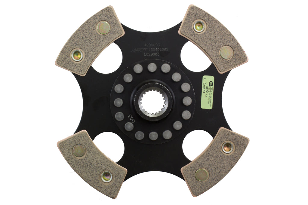 Advanced Clutch 4200003 ACT 4 Pad Rigid Race Clutch Disc for Select Chevrolet Nova, Geo Prizm, Toyota Corolla, Toyota Corona, Toyota MR2, Toyota Paseo, Toyota Tercel