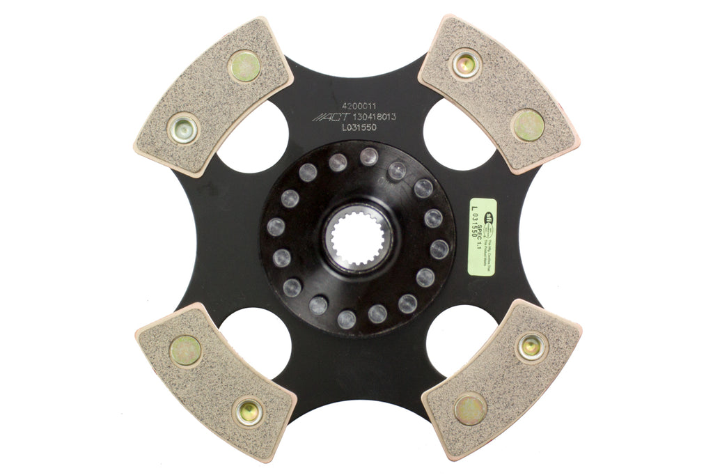 Advanced Clutch 4200011 ACT 4 Pad Rigid Race Clutch Disc for Select Acura Integra, Honda Accord, Honda CRX, Honda Civic, Honda Prelude