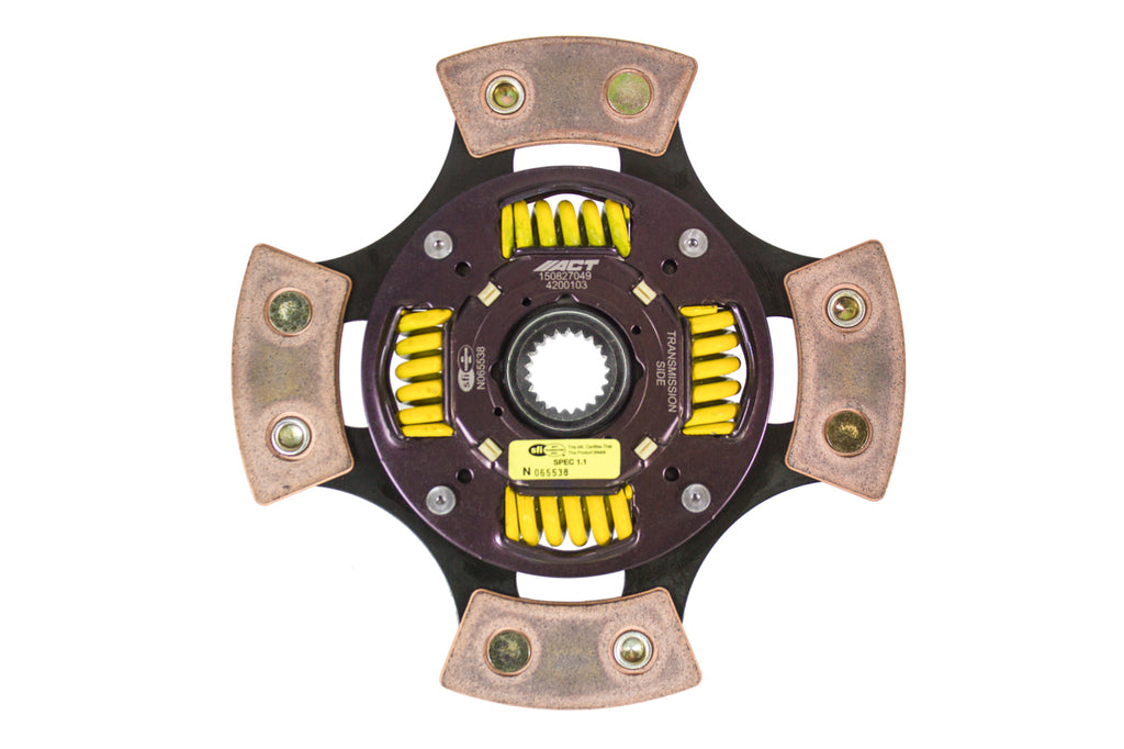 Advanced Clutch 4200103 ACT 4 Pad Sprung Race Clutch Disc for Select Chevrolet Nova, Geo Prizm, Toyota Corolla, Toyota Corona, Toyota MR2, Toyota Paseo, Toyota Tercel