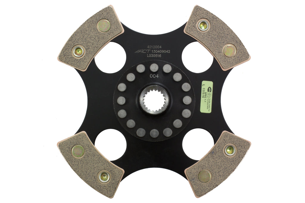 Advanced Clutch 4212004 ACT 4 Pad Rigid Race Clutch Disc for Select Acura EL, Honda CRX, Honda Civic, Honda Civic del Sol