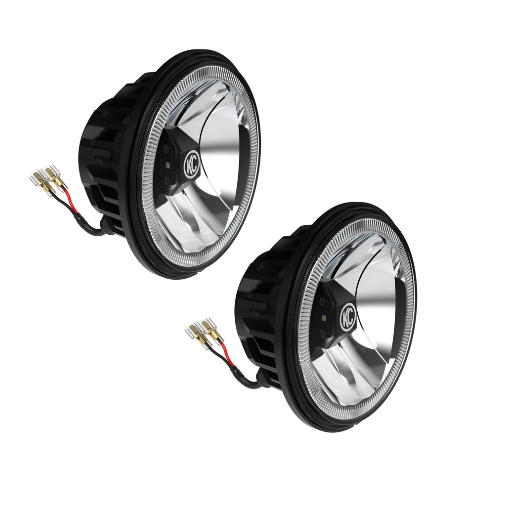 KC HiLiTES 42134 KC G6 Gravity LED 6in Spot 2-Light System Universal