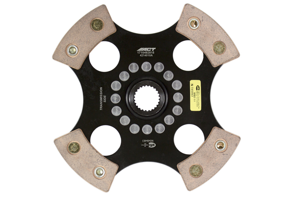 Advanced Clutch 4214010A ACT 4 Pad Rigid Race Clutch Disc for Select Acura ILX, Acura RSX, Acura TSX, Honda Accord, Honda Civic