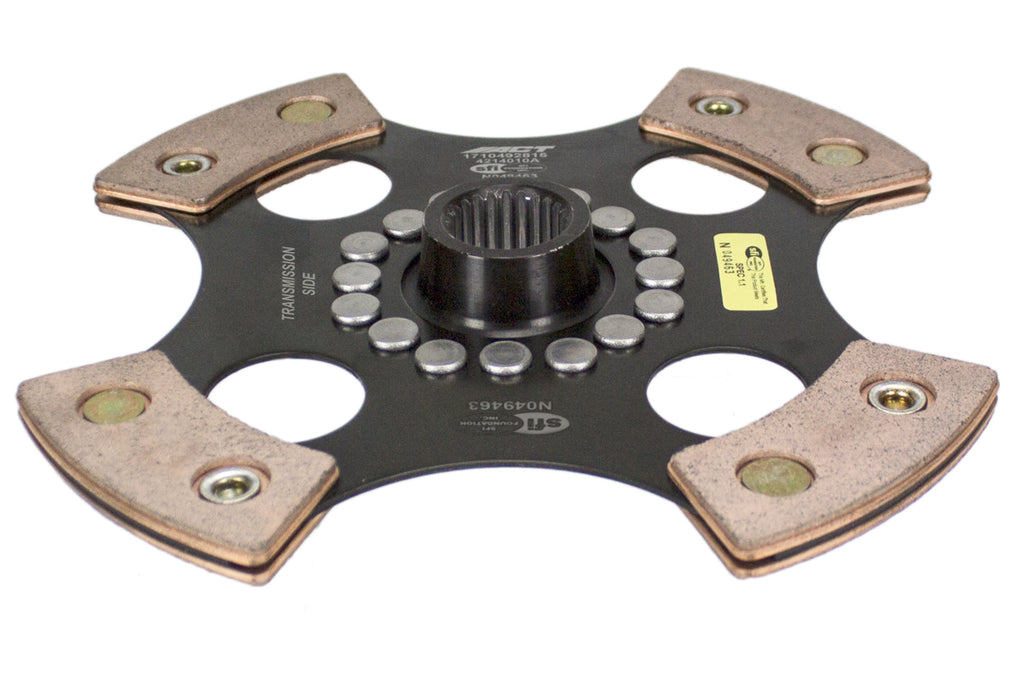 Advanced Clutch 4214010A ACT 4 Pad Rigid Race Clutch Disc for Select Acura ILX, Acura RSX, Acura TSX, Honda Accord, Honda Civic