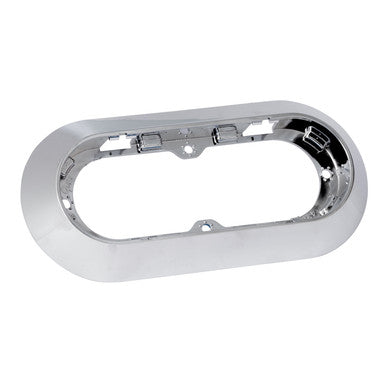 Grote 42153 Surface-Mount Snap-In Flange For 6" Oval Lights, Chrome