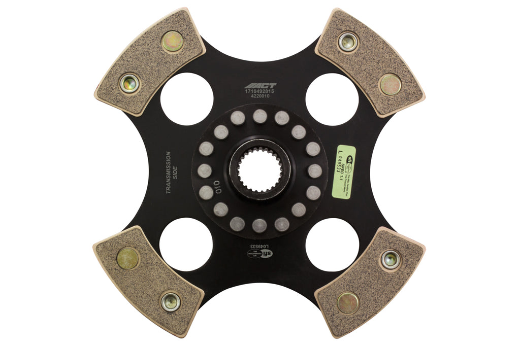 Advanced Clutch 4220010 ACT 4 Pad Rigid Race Clutch Disc for Select Acura Integra, Honda CR-V, Honda Civic, Honda Civic del Sol, Honda Prelude
