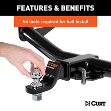 Load image into Gallery viewer, CURT 42280 Switch Ball Trailer Ball Set (2" &amp; 2-5/16" Balls, 1" x 2-1/4" Shank)