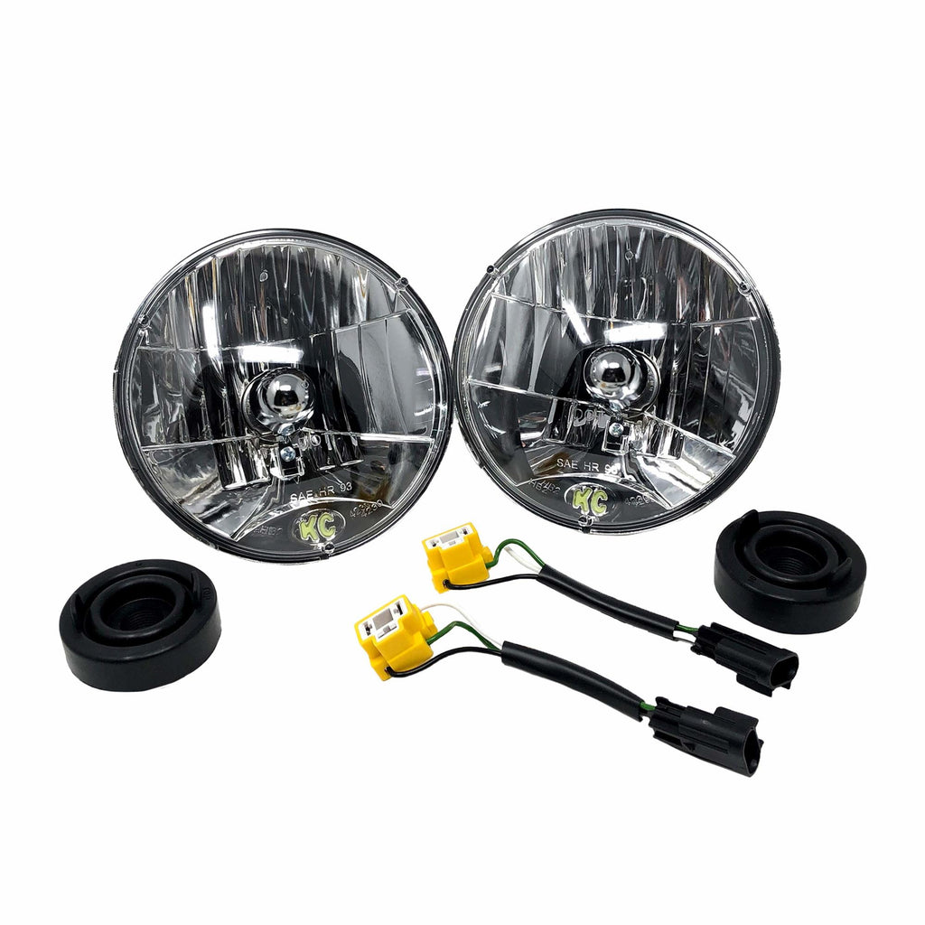 KC HiLiTES 42302 KC Headlight H4 Halogen 7in Dot 2-Light - 2007-2018 Jeep Wrangler JK 2/4-Door for Select Jeep Wrangler, Jeep Wrangler JK