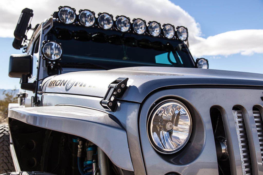 KC HiLiTES 42351 KC Headlights Gravity LED 7in 2-Light 2007-2018 Jeep Wrangler JK for Select Jeep Wrangler, Jeep Wrangler JK