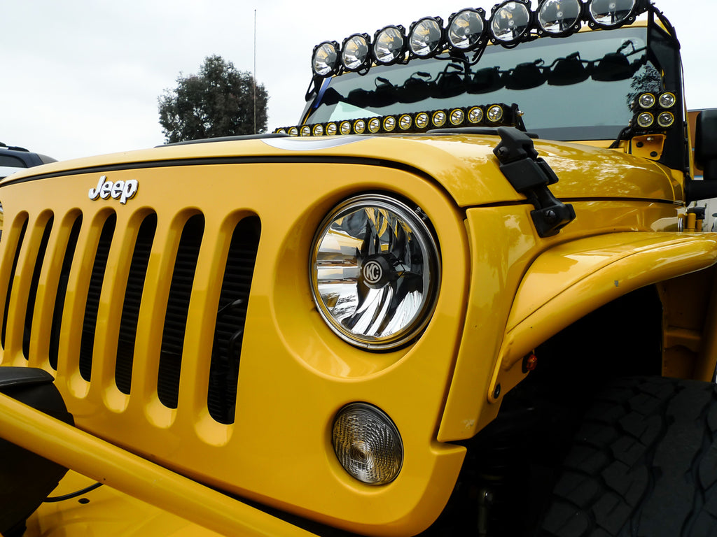 KC HiLiTES 42351 KC Headlights Gravity LED 7in 2-Light 2007-2018 Jeep Wrangler JK for Select Jeep Wrangler, Jeep Wrangler JK
