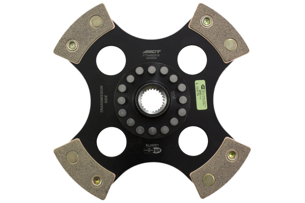 Advanced Clutch 4240006 ACT 4 Pad Rigid Race Clutch Disc for Select INFINITI I30, Nissan 200SX, Nissan 280ZX, Nissan 300ZX, Nissan 720, Nissan D21, Nissan Maxima, Nissan Pathfinder, Nissan Pickup