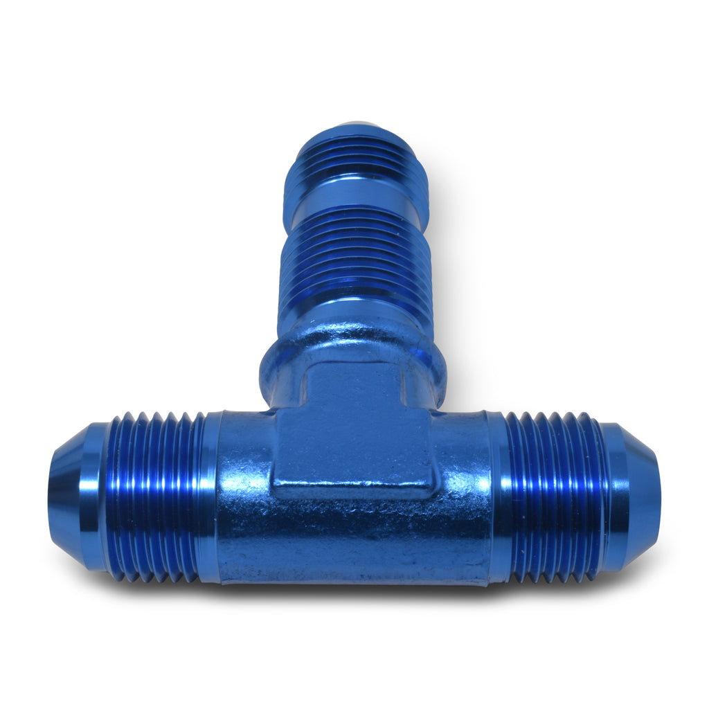 Performance--3-An-Flare-Bulkhead-Tee-Fitting-(Blue)