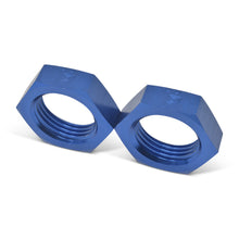 Load image into Gallery viewer, Performance--8-An-Bulkhead-Nuts-34In--16-Thread-Size-(Blue)