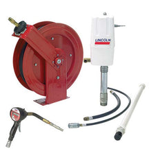 Load image into Gallery viewer, Lincoln Industrial 4283 5:1 Oil Pump, Reel, Meter PKG (Package includes: 84934 5:1 Pump, 94354 50ft. Reel, 967 Electronic Meter)