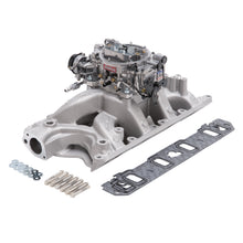 Load image into Gallery viewer, Manifold-And-Carb-Kit-Performer-Rpm-Air-Gap-Small-Block-Ford-351W-Natural-Finish