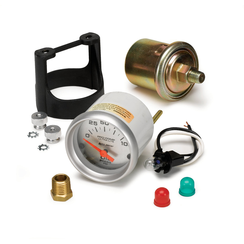 AutoMeter 4327 GAUGE, OIL PRESSURE, 2 1/16", 100PSI, ELECTRIC, ULTRA-LITE