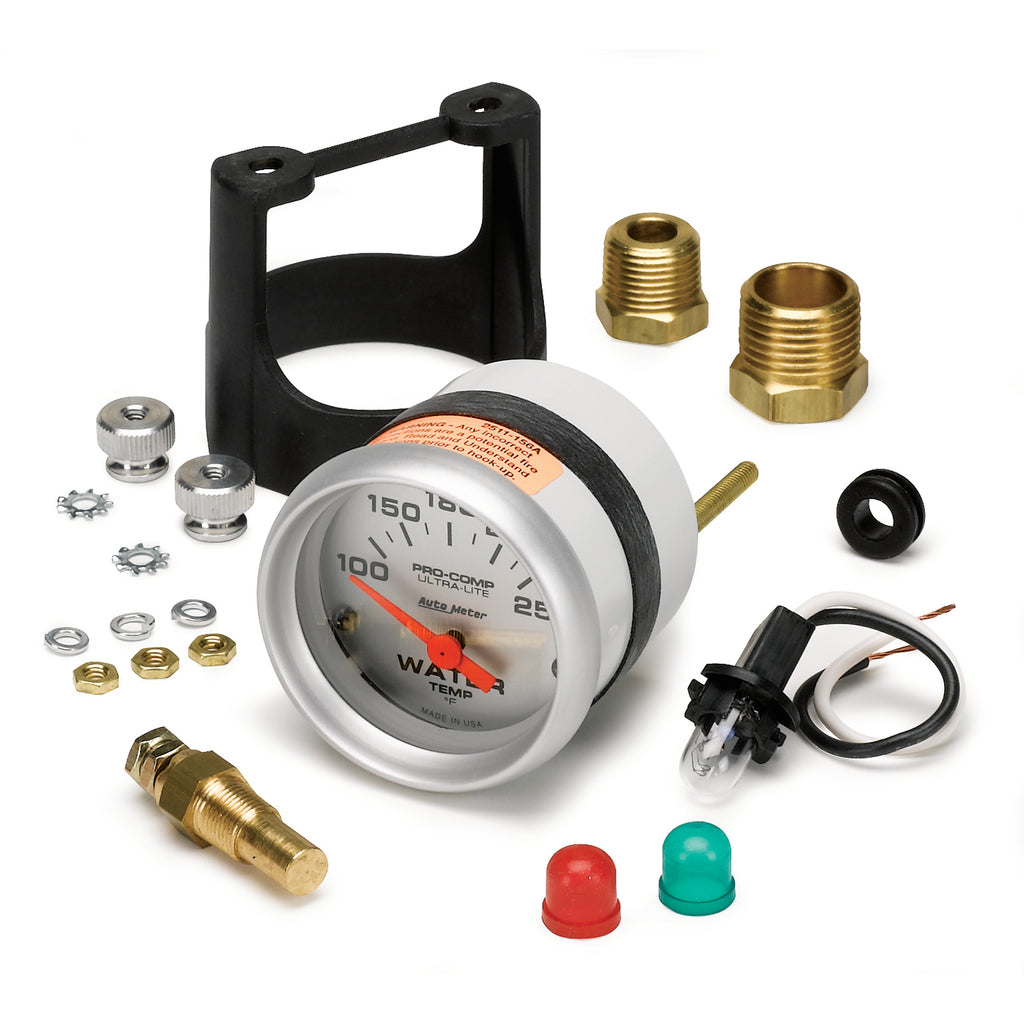 AutoMeter 4337 GAUGE, WATER TEMP, 2 1/16", 100-250?F, ELECTRIC, ULTRA-LITE