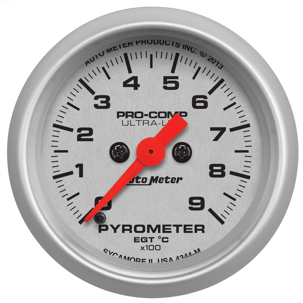 AutoMeter 4344-M GAUGE, PYROMETER (EGT), 2 1/16", 900?C, DIGITAL STEPPER MOTOR, ULTRA-LITE