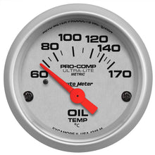 Load image into Gallery viewer, AutoMeter 4348-M GAUGE, OIL TEMP, 2 1/16", 60-170?F, ELECTRIC, ULTRA-LITE