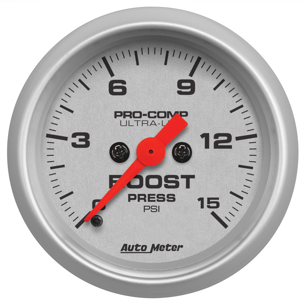 AutoMeter 4350 GAUGE, BOOST, 2 1/16", 15PSI, DIGITAL STEPPER MOTOR, ULTRA-LITE