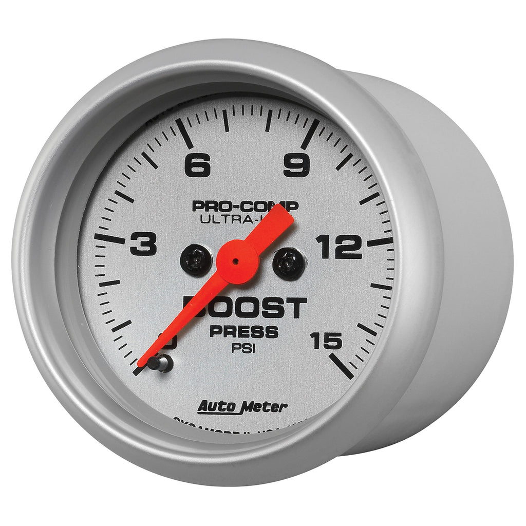 AutoMeter 4350 GAUGE, BOOST, 2 1/16", 15PSI, DIGITAL STEPPER MOTOR, ULTRA-LITE
