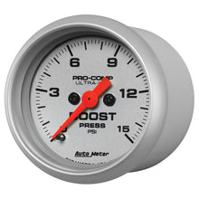 Load image into Gallery viewer, AutoMeter 4350 GAUGE, BOOST, 2 1/16", 15PSI, DIGITAL STEPPER MOTOR, ULTRA-LITE