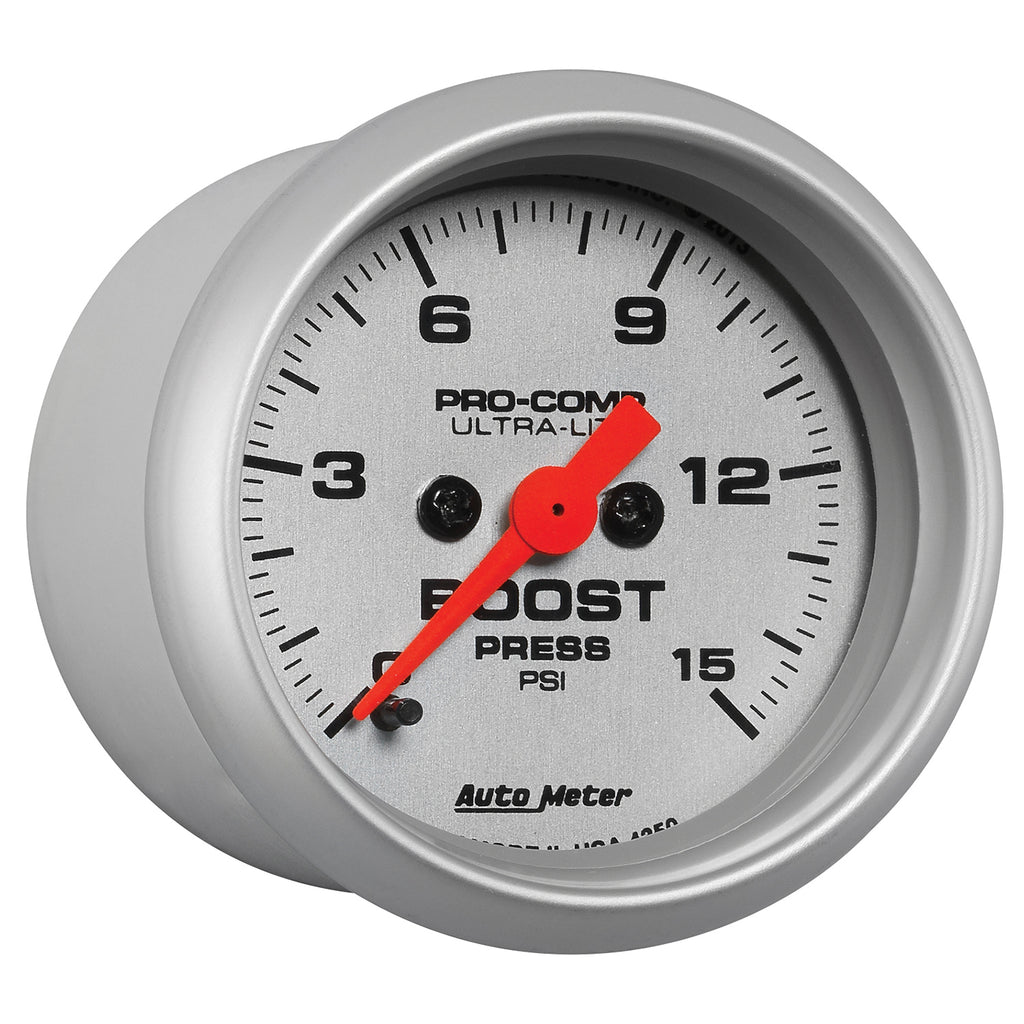 AutoMeter 4350 GAUGE, BOOST, 2 1/16", 15PSI, DIGITAL STEPPER MOTOR, ULTRA-LITE