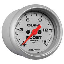 Load image into Gallery viewer, AutoMeter 4350 GAUGE, BOOST, 2 1/16", 15PSI, DIGITAL STEPPER MOTOR, ULTRA-LITE