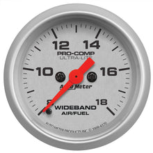 Load image into Gallery viewer, AutoMeter 4370 GAUGE, AIR/FUEL RATIO-WIDEBAND, ANALOG, 2 1/16", 8:1-18:1, STPR MTR, ULTRA-LITE