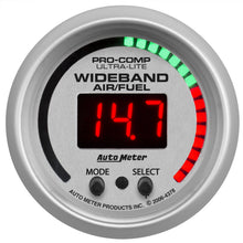 Load image into Gallery viewer, AutoMeter 4378 GAUGE, AIR/FUEL RATIO-PRO, 2 1/16", 10:1-20:1, DIGITAL W/ PEAK &amp; WRN, ULTRA-LITE