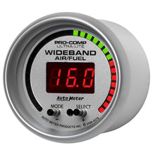 Load image into Gallery viewer, AutoMeter 4378 GAUGE, AIR/FUEL RATIO-PRO, 2 1/16", 10:1-20:1, DIGITAL W/ PEAK &amp; WRN, ULTRA-LITE