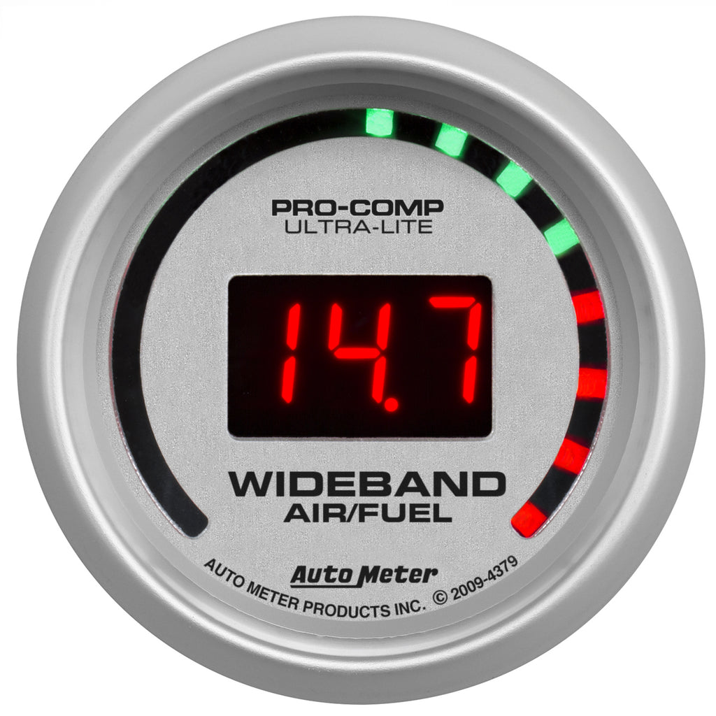 AutoMeter 4379 GAUGE, AIR/FUEL RATIO-WIDEBAND, STREET, 2 1/16", 10:1-17:1, DIGITAL, ULTRA-LITE