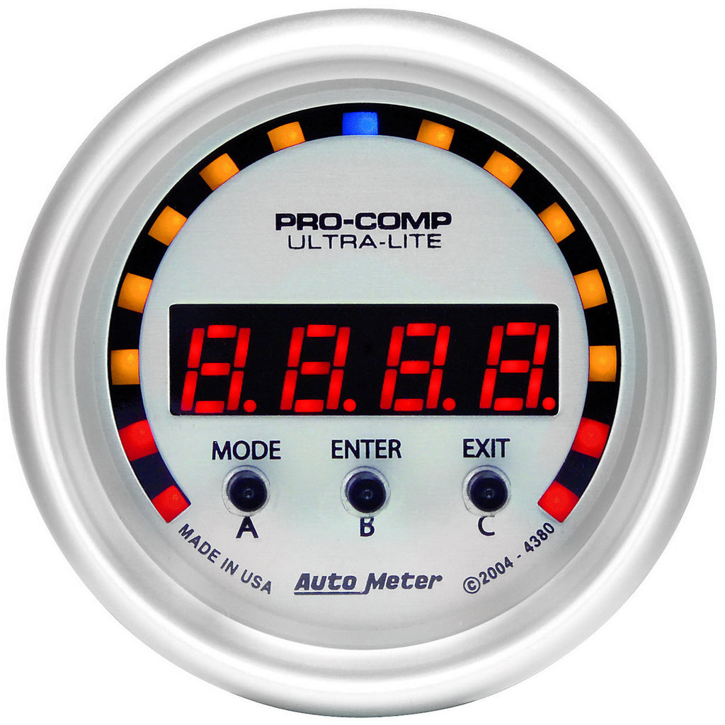 AutoMeter 4380 GAUGE, PERFORM METER, 2 1/16", 1/4 MILE/HP/0-60/60-0/G FORCES, DIGITAL, UL