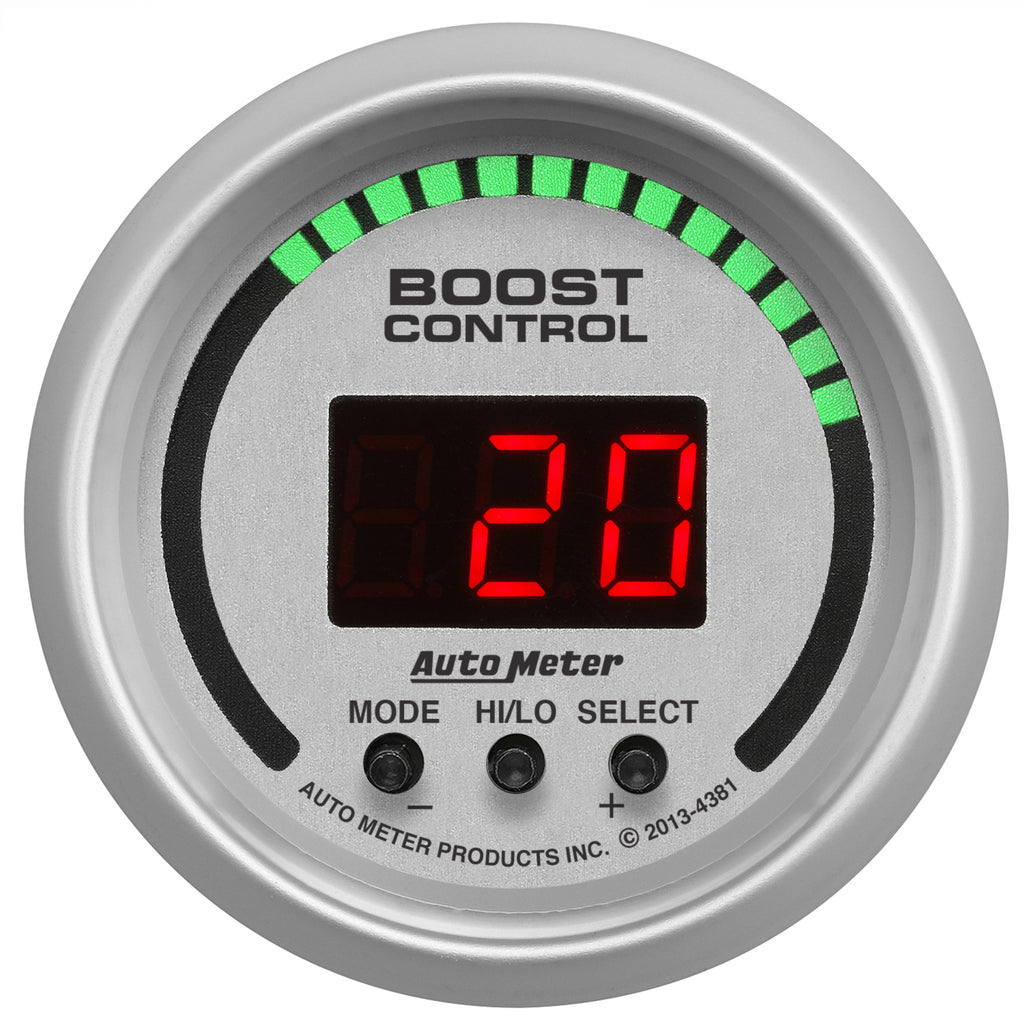 AutoMeter 4381 GAUGE, BOOST CONTROLLER, 2 1/16", 30INHG-30PSI, INCL. SOLENOID, DIGITAL, UL