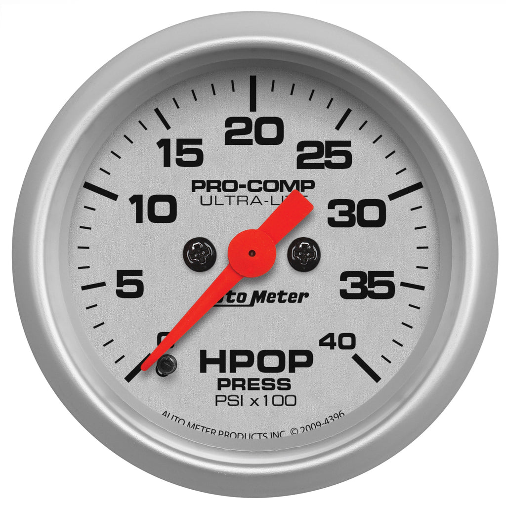 AutoMeter 4396 GAUGE, HIGH PRESS OIL PUMP, 2 1/16", 4KPSI, DIGITAL STEPPER MOTOR, ULTRA-LITE for Select Ford F-250, Ford F-250 HD, Ford F-250 Super Duty, Ford F-350, Ford F-350 Super Duty, Ford F-450 Super Duty, Ford F-550 Super Duty