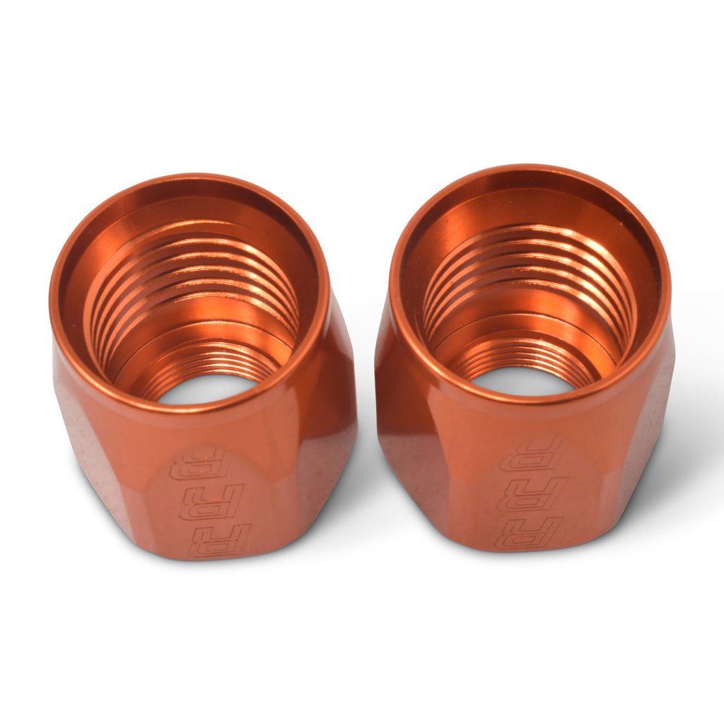 Performance-2-Piece--10-An-Anodized-Full-Flow-Swivel-Hose-End-Sockets-(Qty-2)---Orange