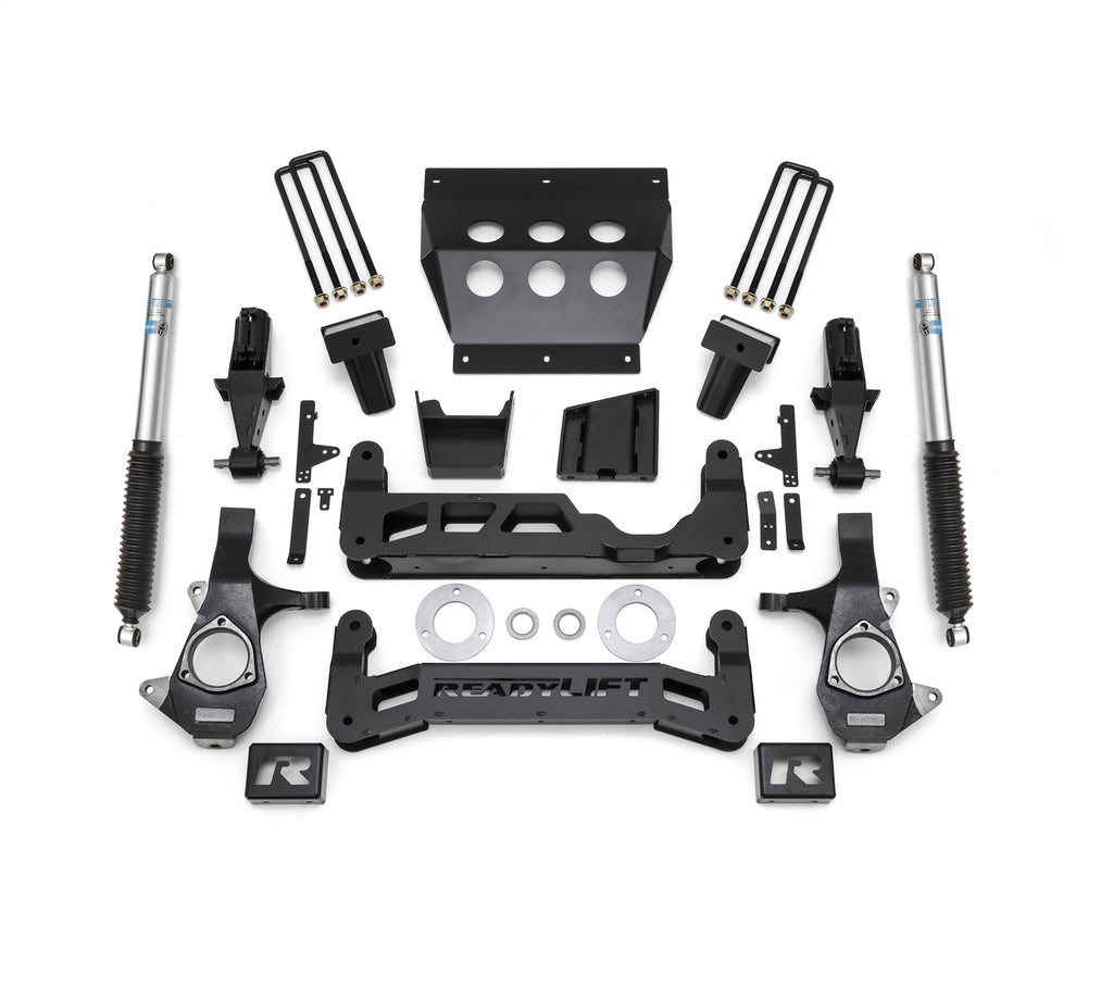 ReadyLift 44-3471 7in. Big Lift Kit for Cast Steel OE Upper Control Arms with Bilstein Shocks for Select Chevrolet Silverado 1500, GMC Sierra
