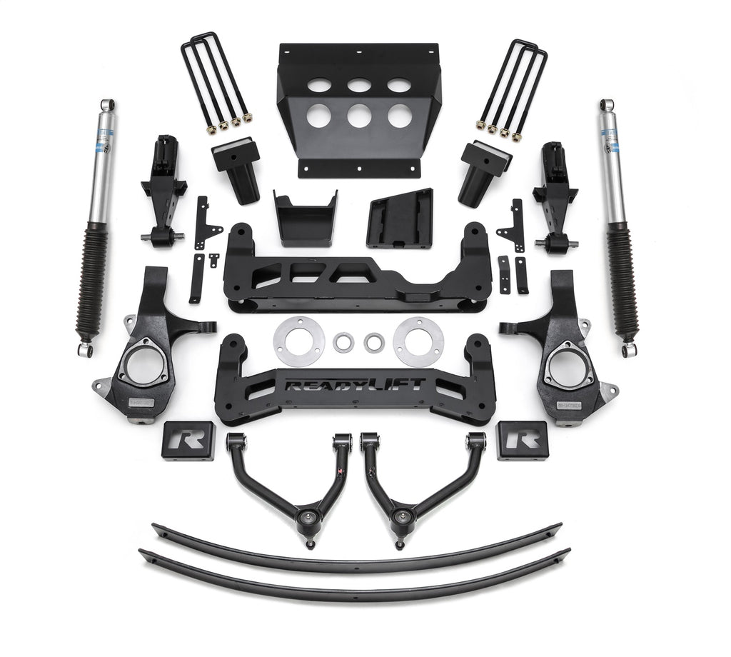 ReadyLift 44-3491 9in. Big Lift Kit for Cast Steel OE Upper Control Arms with Bilstein Shocks for Select Chevrolet Silverado 1500, GMC Sierra