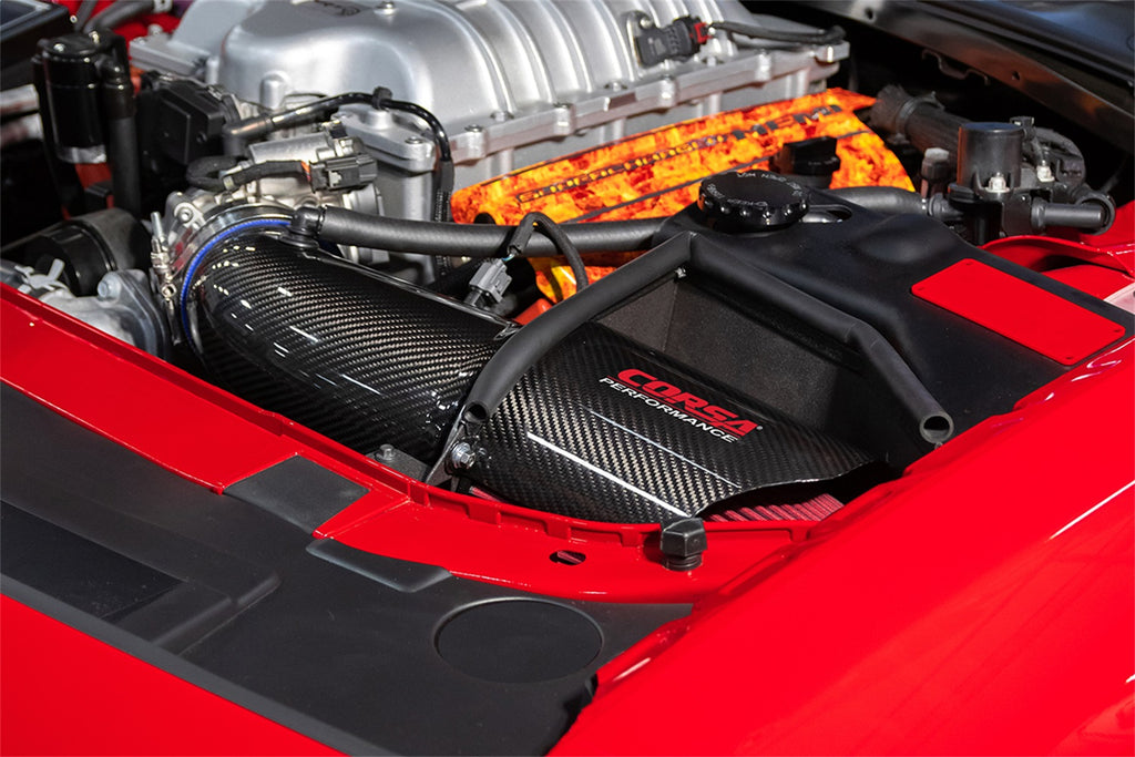 Corsa Performance 44004 Corsa Performance Hellcat Carbon Fiber Air Intake with Oil Filtration for Select Dodge Challenger, Dodge Charger