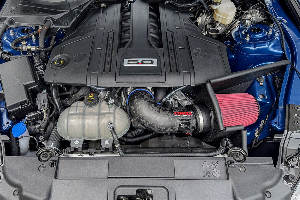 Corsa Performance 44006D-MF Corsa Performance Mustang GT Matted Forged Carbon Fiber Air Intake with DryTech for Select Ford Mustang
