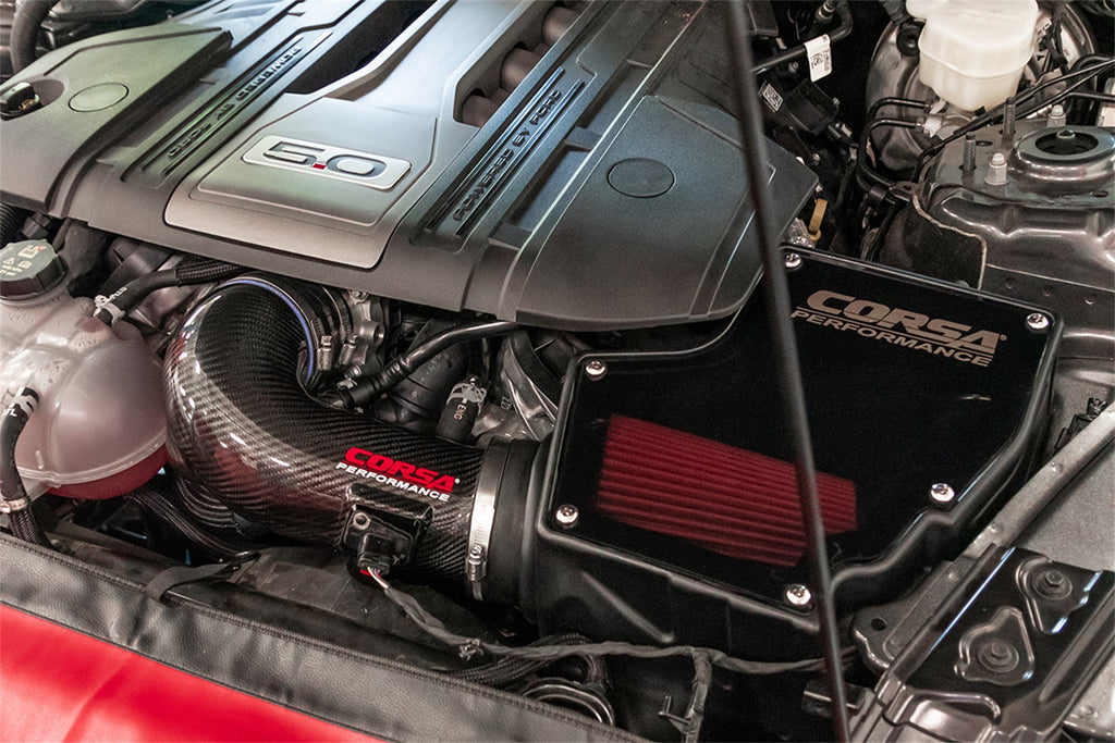 Corsa Performance 44007D Corsa Performance Mustang GT Closed Box Air Intake with Carbon Fiber Air Duct/Dr for Select Ford Mustang