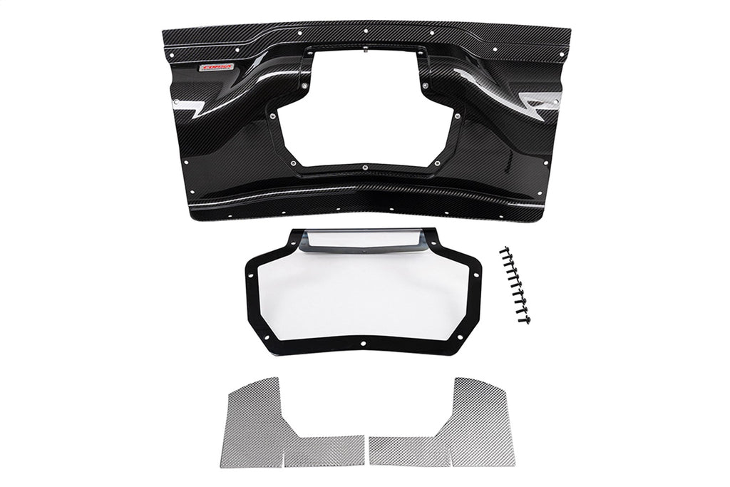 Corsa Performance 44009 Corsa Performance C8 Corvette Carbon Fiber Trunk Panel with Polycarbonate Window for Select Chevrolet Corvette