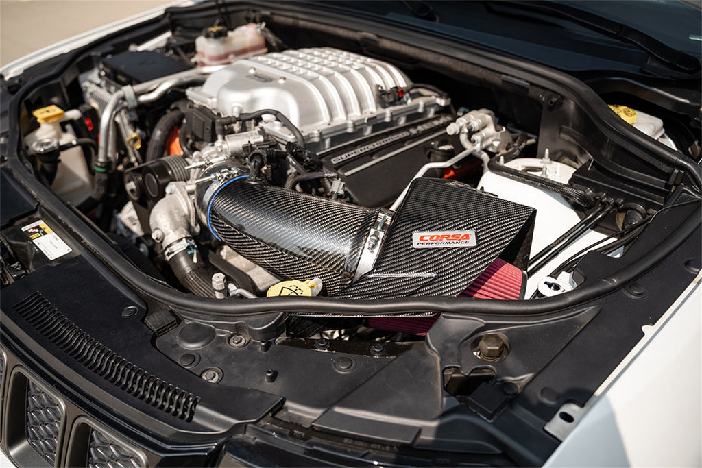 Corsa Performance 44011D Corsa Performance Dodge Durango Carbon Fiber Air Intake with DryTech No-Oil Filt for Select Dodge Durango, Jeep Grand Cherokee