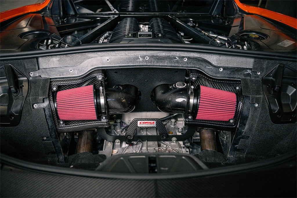 Corsa Performance 44012D Corsa Performance® C8 Z06 Dual Path Carbon Fiber Air Intake System with DryTech for Select Chevrolet Corvette