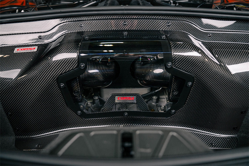Corsa Performance 44012D Corsa Performance® C8 Z06 Dual Path Carbon Fiber Air Intake System with DryTech for Select Chevrolet Corvette