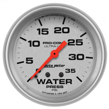 Load image into Gallery viewer, AutoMeter 4407 GAUGE, WATER PRESS, 2 5/8", 35PSI, MECHANICAL, ULTRA-LITE