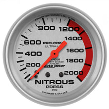 Load image into Gallery viewer, AutoMeter 4428 GAUGE, NITROUS PRESSURE, 2 5/8", 2000PSI, MECHANICAL, ULTRA-LITE