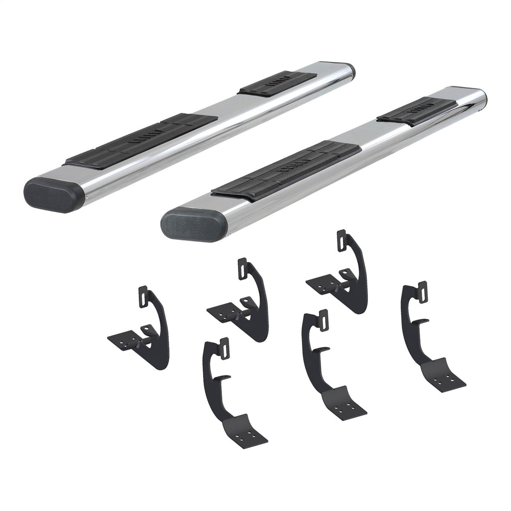 ARIES 4444014 6in. x 75in. Polished Stainless Oval Side Bars; Select Dodge Ram 1500 - Truck Part Superstore