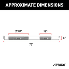 Load image into Gallery viewer, ARIES 4444014 6in. x 75in. Polished Stainless Oval Side Bars; Select Dodge Ram 1500 - Truck Part Superstore